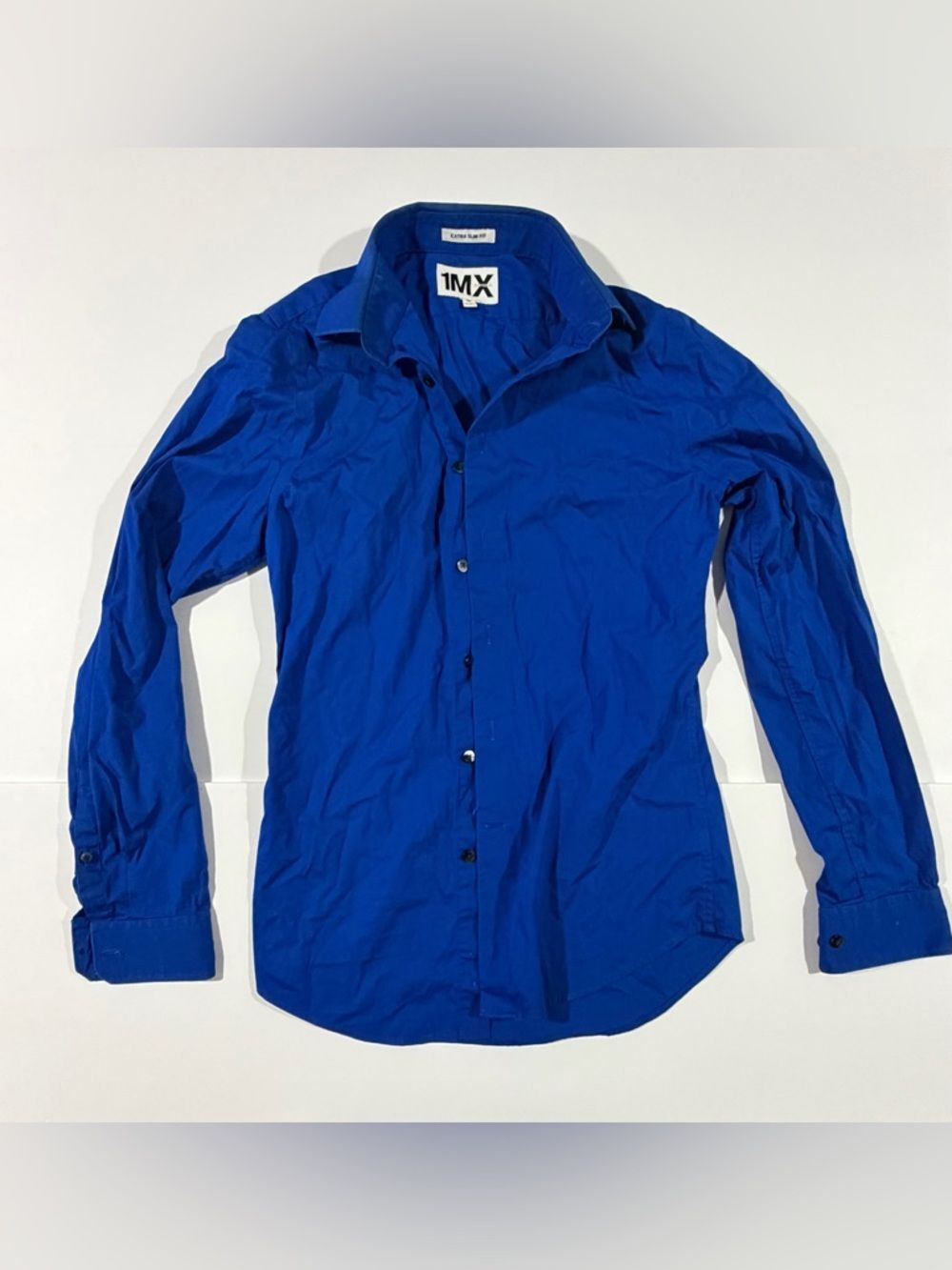 Men's Royal Blue Button-Up Dress Shirt